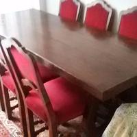 Tavolo in legno massiccio + n.6 sedie
