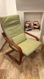 Sedia dondolo Ikea POANG + cuscino