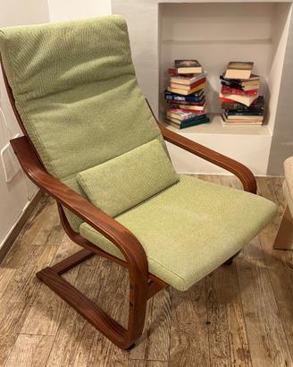 Sedia dondolo Ikea POANG + cuscino