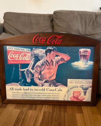 Quadro Coca-Cola Vintage Uomo con Mulo