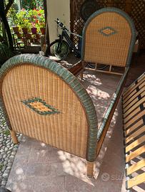 Letto singolo in vimini