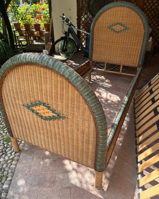 Letto singolo in vimini
