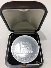 Raro Gettone Disarmo 1988 "1 Rublo 1 Dollaro"