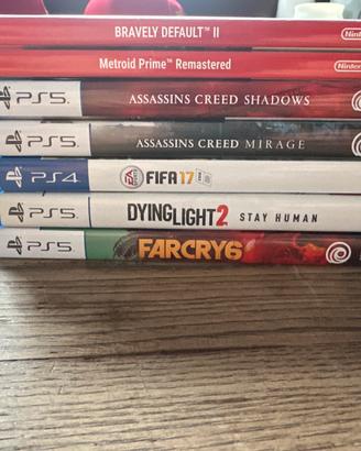 Giochi per ps5 e switch
