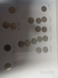 Monete 5 lire 1954.1984