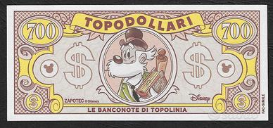 Disney - banconota di Topolinia da 700 Topodollari