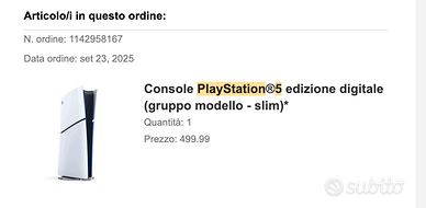 Ps5 digital edition + 2 controller