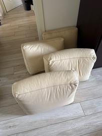 4 CUSCINI PER DIVANO IN VERA PELLE