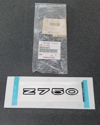 EMBLEMA SCRITTA ADESIVO "Z750" PER CODONE KAWASA