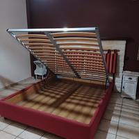 Letto contenitore i ferro battuto