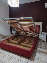 Letto contenitore i ferro battuto