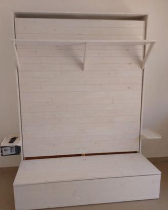 Pronto letto scomparsacon cassapanca e contenitore