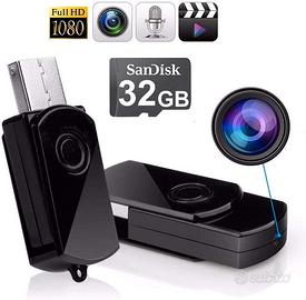 Penna memoria pendrive con microfono e videocamera