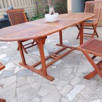 Tavolo 4 sedie legno MASSELLO Come nuovo Roma nord