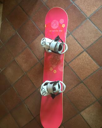 Tavola da snowboard da donna con attacchi