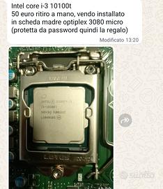 Intel core i-3 10100t