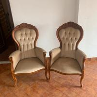 coppia poltrone classiche capitonné