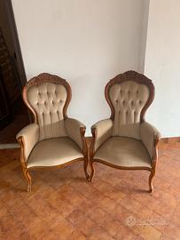 coppia poltrone classiche capitonné