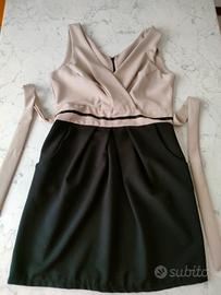 vestito nero e beige ragazza