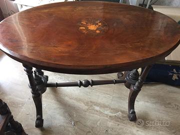 Tavolinetto intarsiato 800 inglese