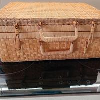 valigetta in rattan anni cinquanta