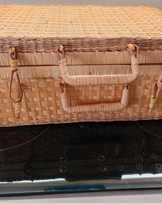 valigetta in rattan anni cinquanta