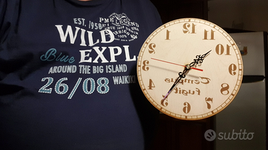 Orologio da parete "specchiato"