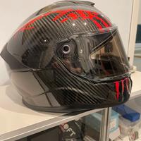 Casco in fibra di carbonio con interfono Taglia XL