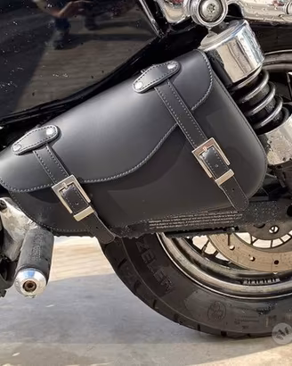 Borsa a forcellone in pelle Harley Sportster Sinis