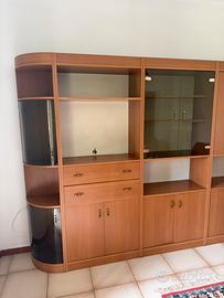 Mobile componibile in legno per soggiorno