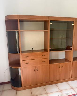 Mobile componibile in legno per soggiorno