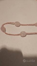 Collana quarzo rosa
