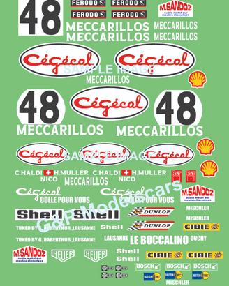 Decals Porsche 935  1/12  Meccarillos per Tamiya