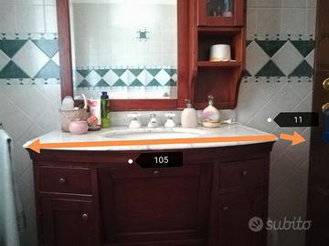 MOBILE BAGNO 106 cm in LEGNO + SPECCHIERA – €100