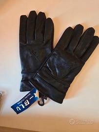 guanti in similpelle nera TG XL