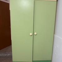 Armadio e fasciatoio Mibb giallo e verde pastello