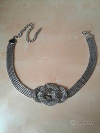 Cintura donna in metallo argentato regolabile