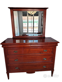 Set Camera Classico: Comò, 2 Comodini e Specchiera