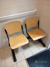 panca per sala d'attesa 2 posti
