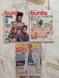 Lotto 3 pz rivista Burda completi di cartamodelli