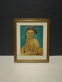 Ritratto di bambino, olio su tela - Massarenti