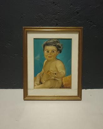 Ritratto di bambino, olio su tela - Massarenti