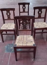 sedie robuste in legno da impagliare 