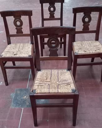 sedie robuste in legno da impagliare 