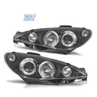 FARI PEUGEOT 206 98-08 ANGEL EYES CCFL FONDO NERO 