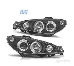 FARI PEUGEOT 206 98-08 ANGEL EYES CCFL FONDO NERO 