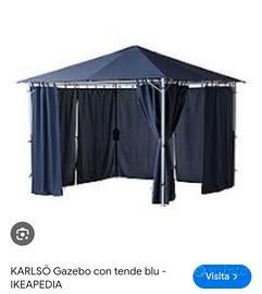 Gazebo Ikea  Blu Karlso nuovo 3 x 3 con tende 