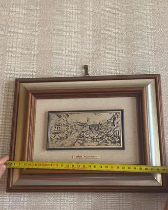 Quadro Lastra Argento Verona Piazza delle Erbe