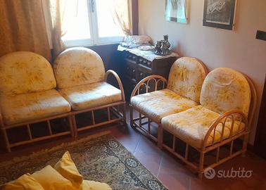 Divani due posti in vimini