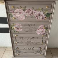 Cassettiera settimino shabby